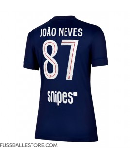 Günstige Paris Saint-Germain Joao Neves #87 Heimtrikot Damen 2025-26 Kurzarm